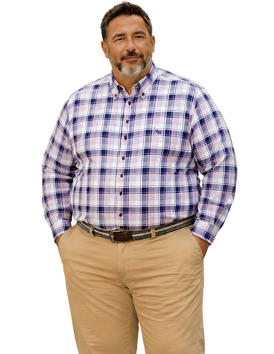 Camisa casual manga larga para hombre